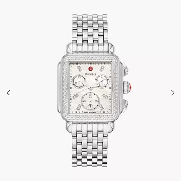 Michele Deco Stainless Diamond Watch - Picture 2 of 10